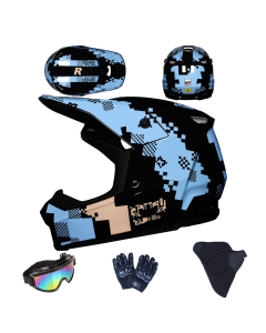 Cască moto integrală pentru copii cu ochelari pentru dirt bike, ATV și mers off-road